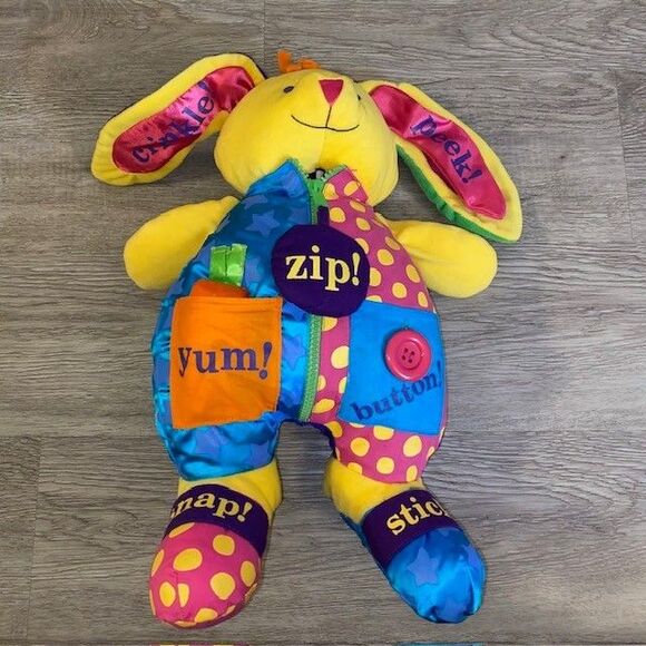 Carter’s Teach Me Stuffed Bunny Rabbit 14" Sensory Activity Early Learning - Picture 1 of 5